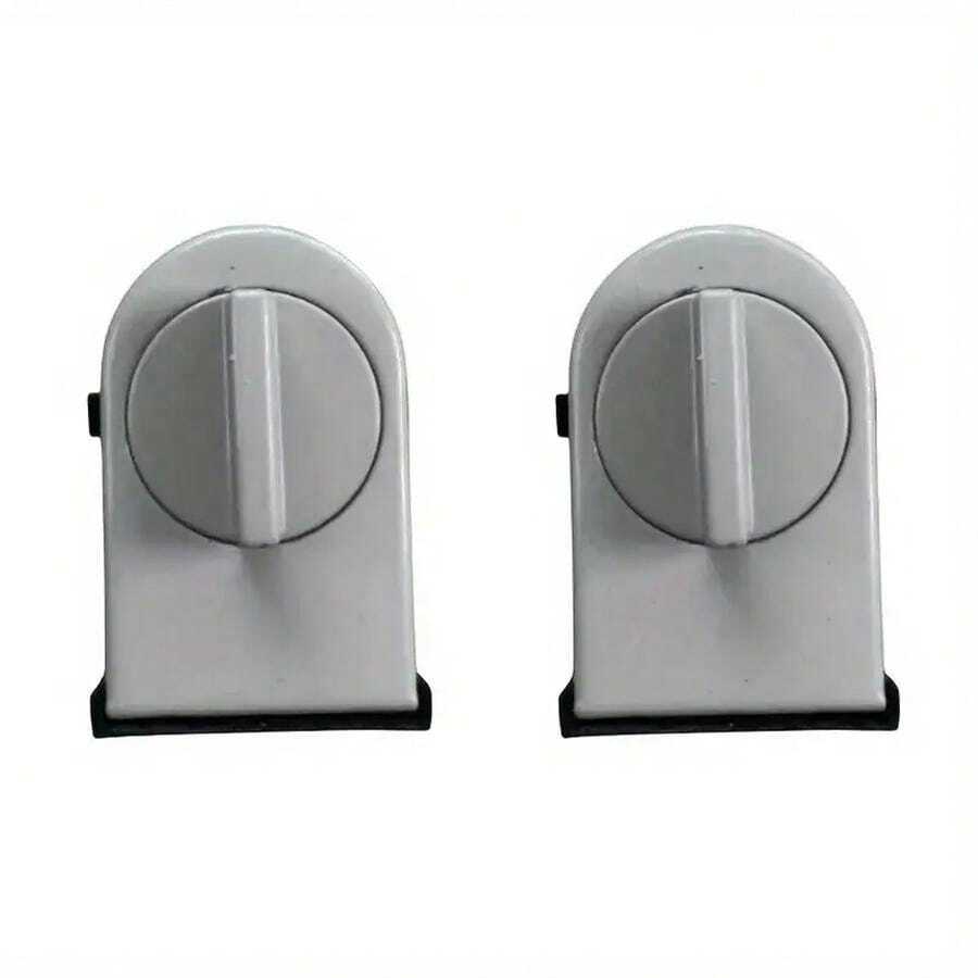 gray Sliding window lock in white background