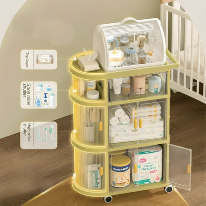 Baby Storage Rack Folding Trolley