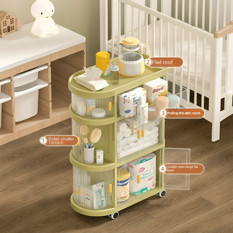Baby Storage Rack Folding Trolley