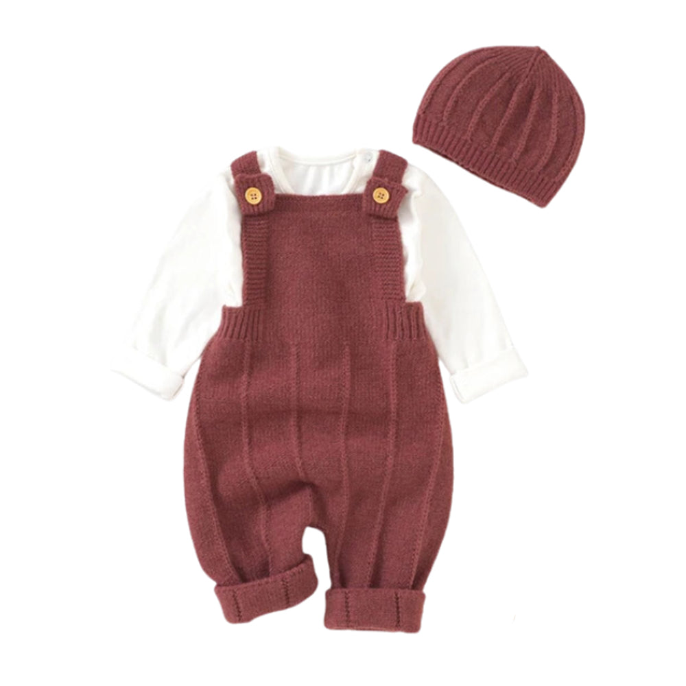 Baby Knitted Romper with Hat