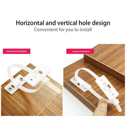 A Picture highlighting the different way to install Anti-Tip Furniture Anchors straps