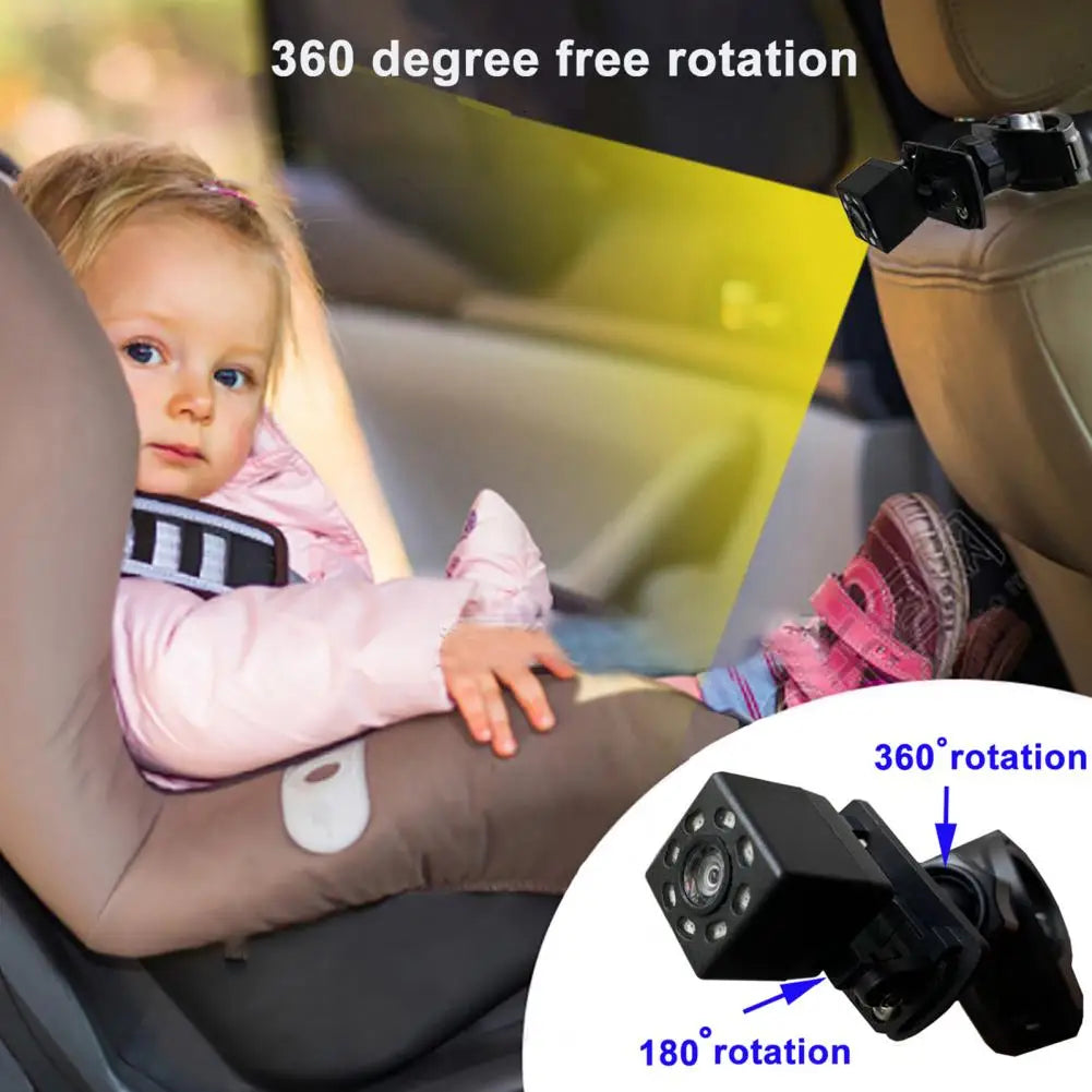 A Picture Of A Baby In The Car Backseat With A Baby Monitor Attached in A Car Seat Head To Monitor The Baby 