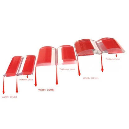 Clear table corner guard strip Sizes