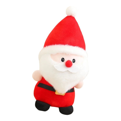 Santa Claus In A Red Suit And Hat Plush Stuffed Toy In A White Background