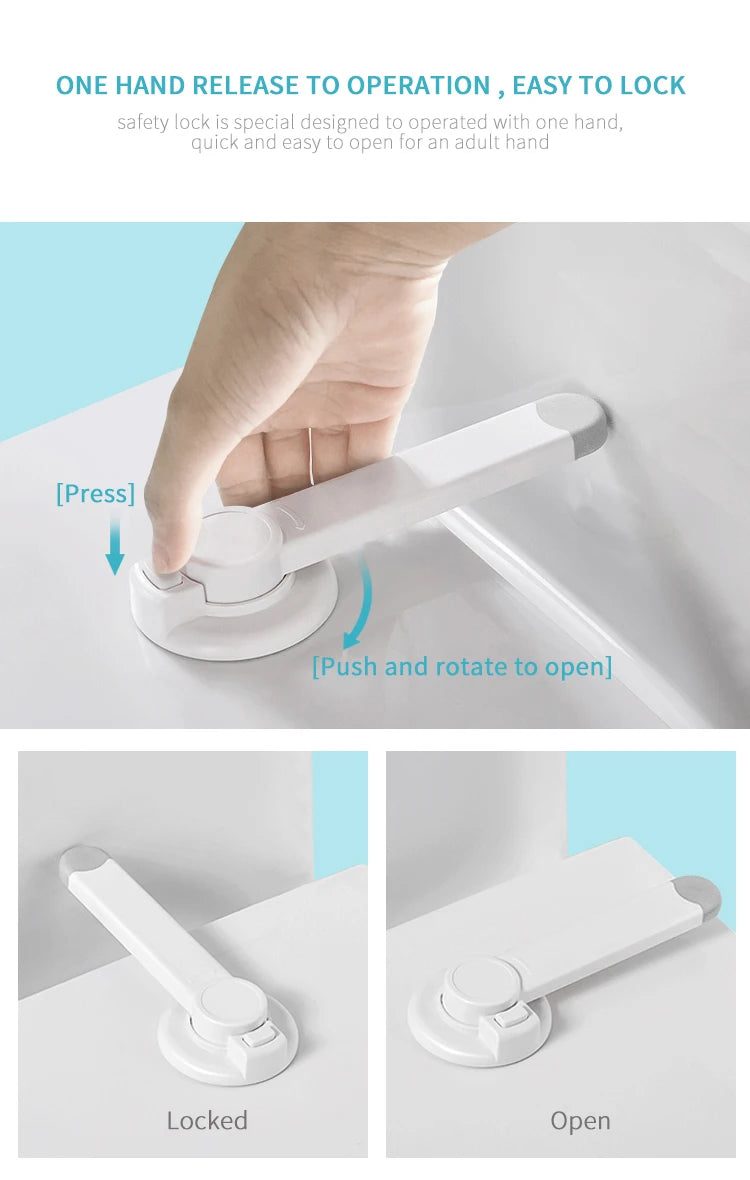 Child Safety Toilet Lock White Installation Instruction