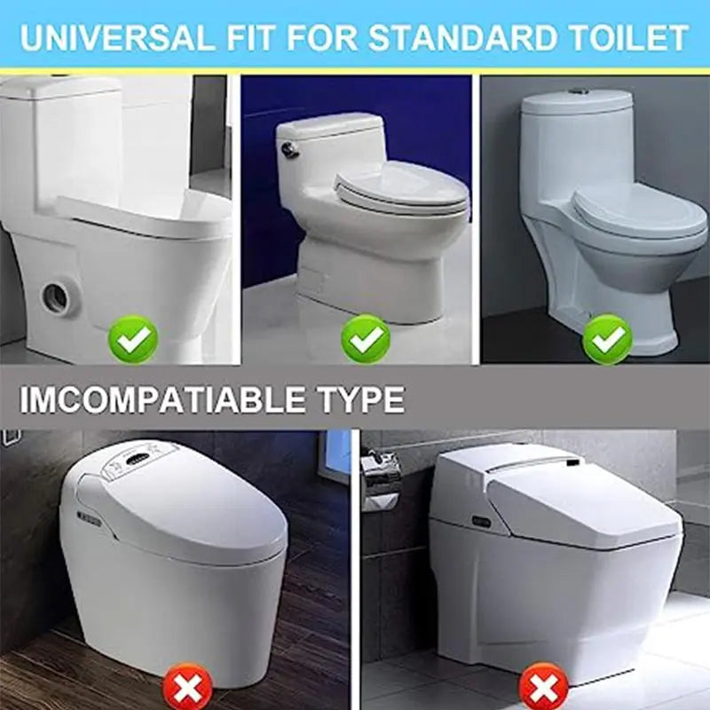 A picture of compatible Toilet Bowls for a toilet lock