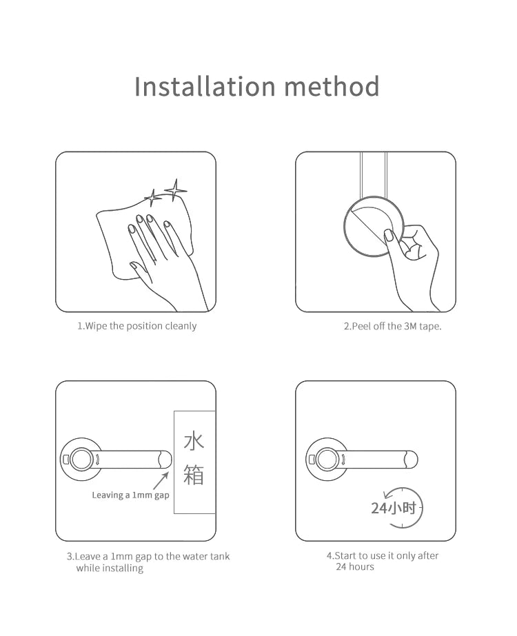 Child Safety Toilet Lock White Installation Instruction