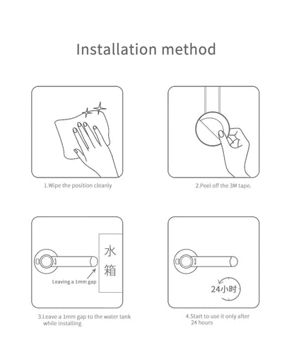 Child Safety Toilet Lock White Installation Instruction