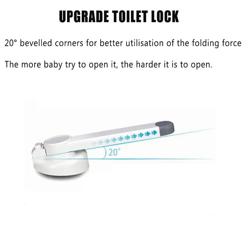 Child Safety Toilet Lock White Installation Instruction