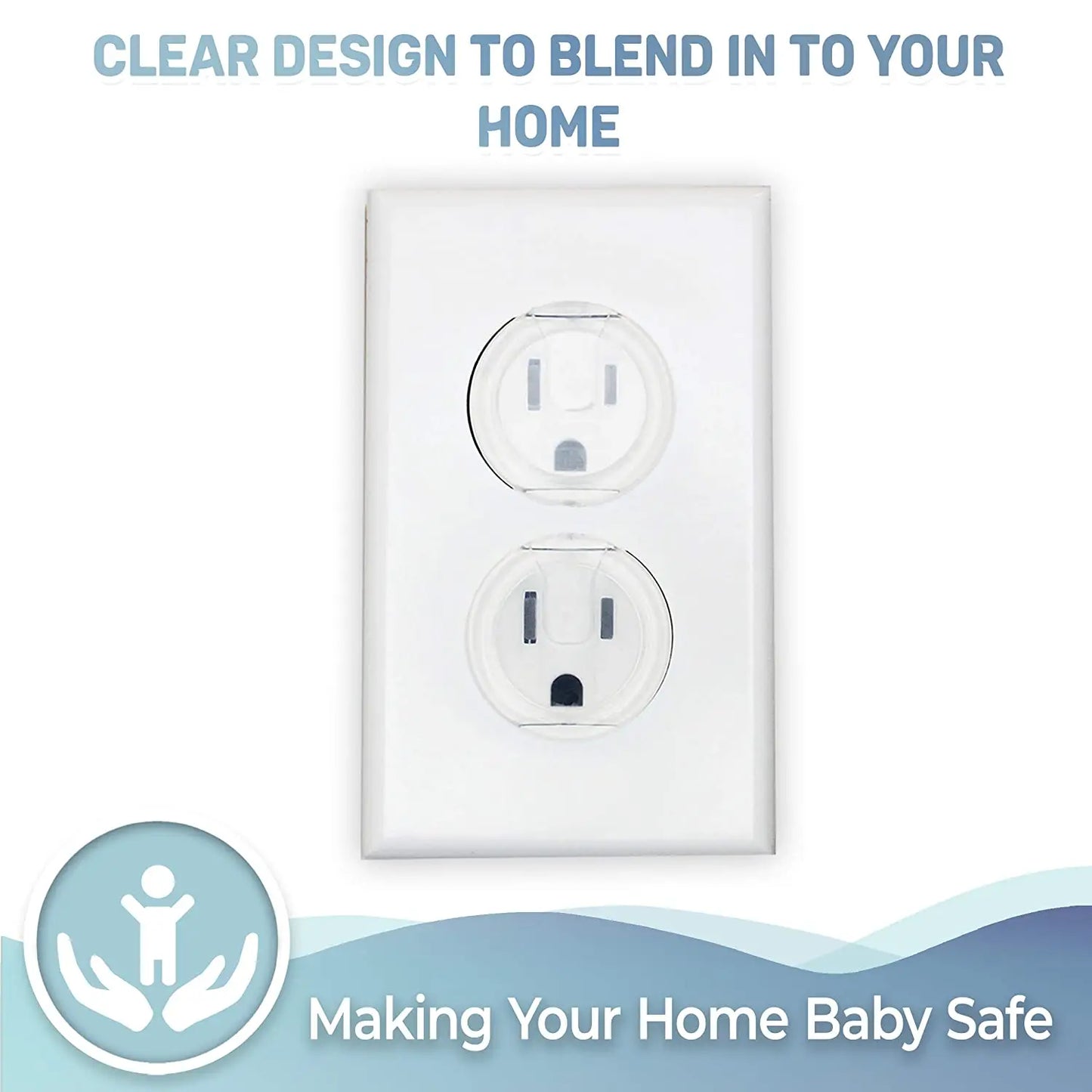 A white electrical outlet with a plug cover designed for a seamless integration into home decor