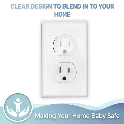 A white electrical outlet with a plug cover designed for a seamless integration into home decor